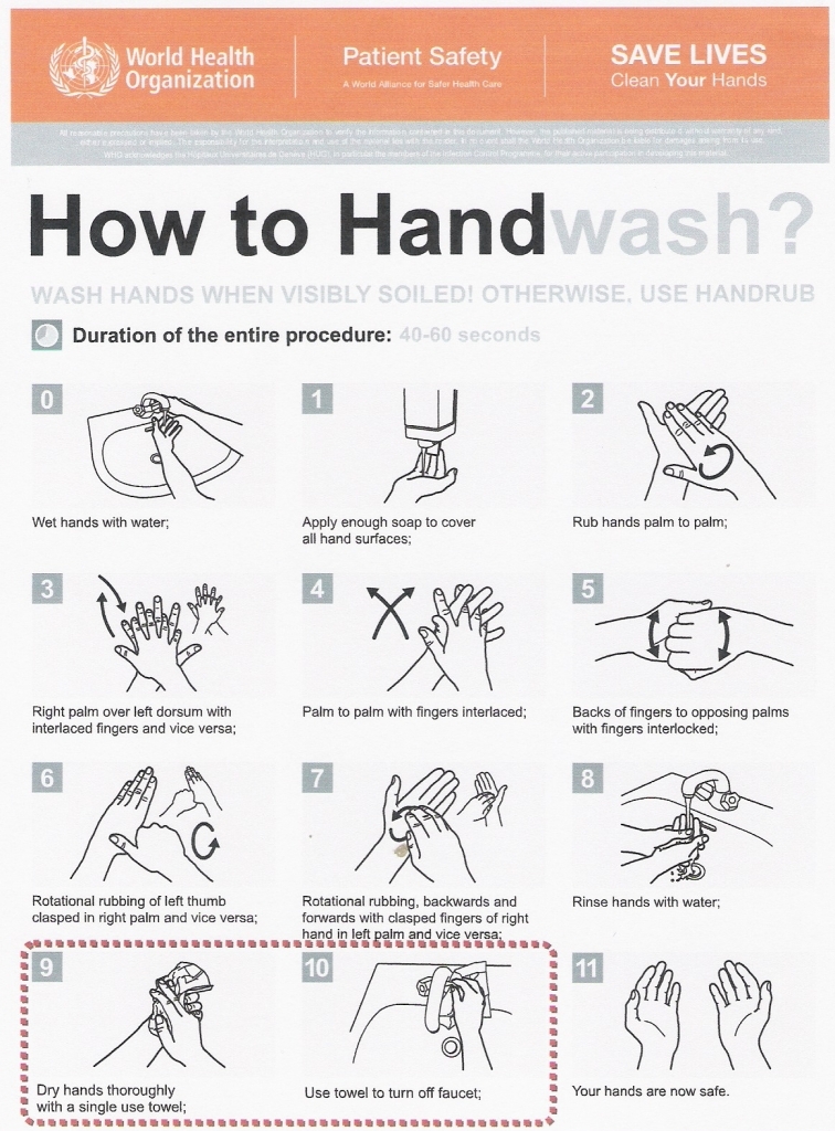 WHO Hand Washing Poster How To Wash Your Hands European Tissue 