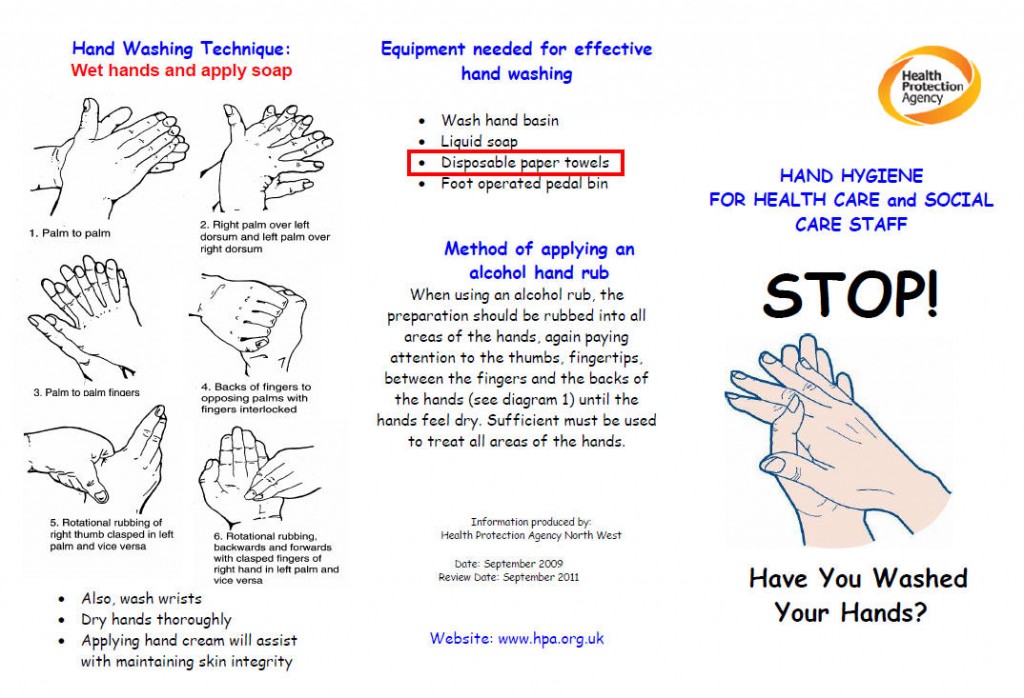 How to wash your hands - HPA NHS UK